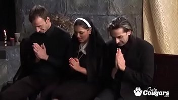 Dirty Nuns having sex in group
